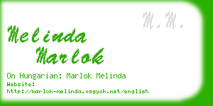 melinda marlok business card